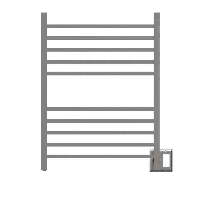 Amba Products RSWH-B Radiant 10-Bar Square Hardwired Plug-in Combo Towel Warmer - 4.75 x 24.5 x 31.5 in. - Brushed Finish