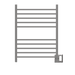Amba Products RSWH-B Radiant 10-Bar Square Hardwired Plug-in Combo Towel Warmer - 4.75 x 24.5 x 31.5 in. - Brushed Finish