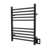 Amba Products RSWH-MB Radiant 10-Bar Square Hardwired Plug-in Combo Towel Warmer - 4.75 x 24.5 x 31.5 in. - Matte Black Finish