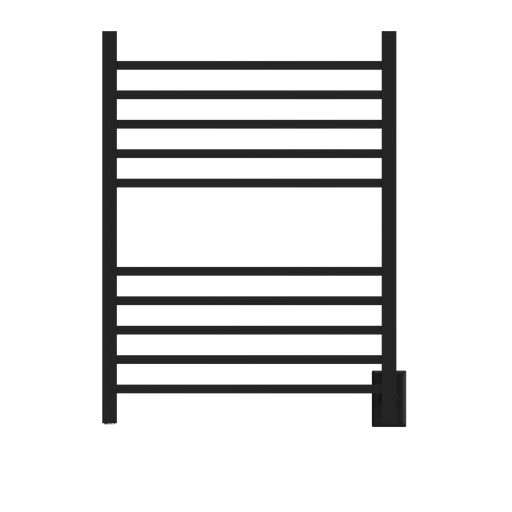 Amba Products RSWH-MB Radiant 10-Bar Square Hardwired Plug-in Combo Towel Warmer - 4.75 x 24.5 x 31.5 in. - Matte Black Finish
