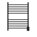 Amba Products RSWH-MB Radiant 10-Bar Square Hardwired Plug-in Combo Towel Warmer - 4.75 x 24.5 x 31.5 in. - Matte Black Finish