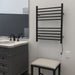 Amba Products RSWH-MB Radiant 10-Bar Square Hardwired Plug-in Combo Towel Warmer - 4.75 x 24.5 x 31.5 in. - Matte Black Finish