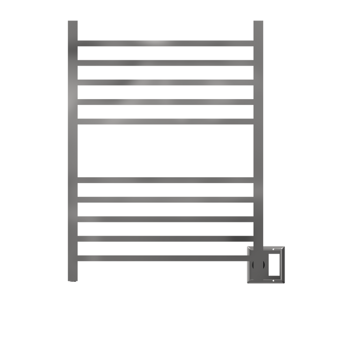 Amba Products RSWH-P Radiant 10-Bar Square Hardwired Plug-in Combo Towel Warmer - 4.75 x 24.5 x 31.5 in. - Polished Finish