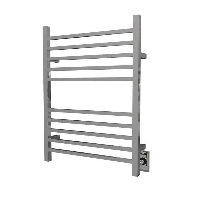 Amba Products RSWH-P Radiant 10-Bar Square Hardwired Plug-in Combo Towel Warmer - 4.75 x 24.5 x 31.5 in. - Polished Finish