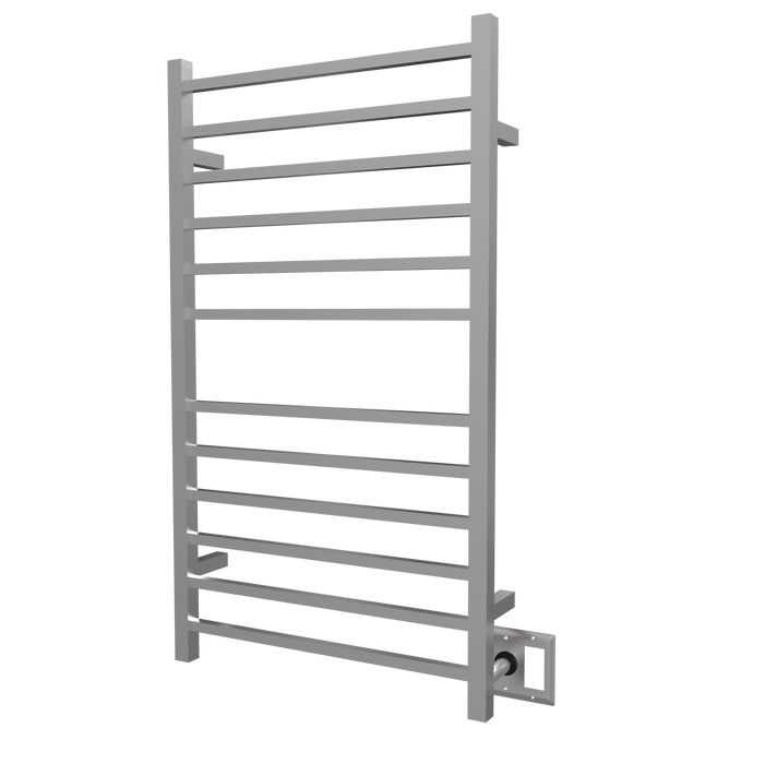 Amba Products RSWHL-B Radiant 12-Bar Large Square Hardwired Plug-in Combo Towel Warmer - 4.75 x 24.5 x 41.75 in. - Brushed Finish