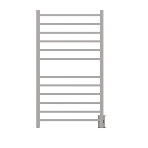 Amba Products RSWHL-B Radiant 12-Bar Large Square Hardwired Plug-in Combo Towel Warmer - 4.75 x 24.5 x 41.75 in. - Brushed Finish