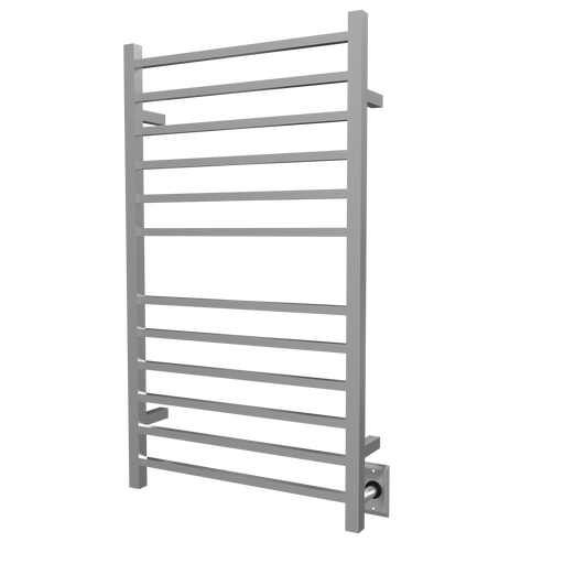 Amba Products RSWHL-B Radiant 12-Bar Large Square Hardwired Plug-in Combo Towel Warmer - 4.75 x 24.5 x 41.75 in. - Brushed Finish