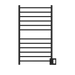 Amba Products RSWHL-MB Radiant 12-Bar Large Square Hardwired Plug-in Combo Towel Warmer - 4.75 x 24.5 x 41.75 in. - Matte Black Finish
