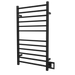 Amba Products RSWHL-MB Radiant 12-Bar Large Square Hardwired Plug-in Combo Towel Warmer - 4.75 x 24.5 x 41.75 in. - Matte Black Finish