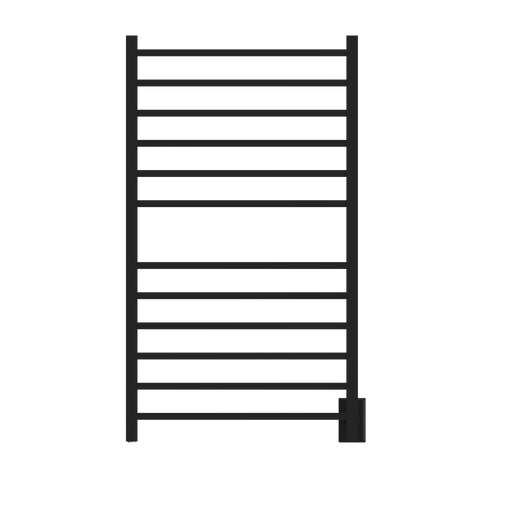 Amba Products RSWHL-MB Radiant 12-Bar Large Square Hardwired Plug-in Combo Towel Warmer - 4.75 x 24.5 x 41.75 in. - Matte Black Finish