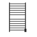 Amba Products RSWHL-MB Radiant 12-Bar Large Square Hardwired Plug-in Combo Towel Warmer - 4.75 x 24.5 x 41.75 in. - Matte Black Finish