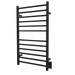 Amba Products RSWHL-MB Radiant 12-Bar Large Square Hardwired Plug-in Combo Towel Warmer - 4.75 x 24.5 x 41.75 in. - Matte Black Finish
