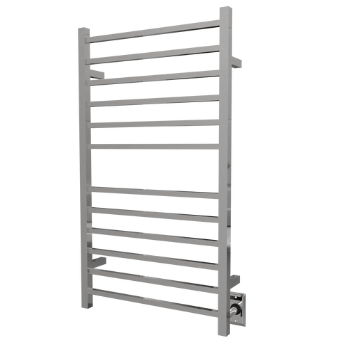 Amba Products RSWHL-P Radiant 12-Bar Large Square Hardwired Plug-in Combo Towel Warmer - 4.75 x 24.5 x 41.75 in. - Polished Finish
