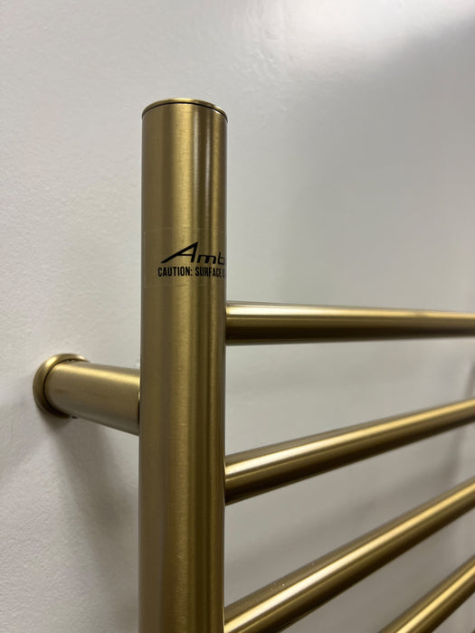 Amba Products RWH-SBB Radiant Straight 10-Bar Hardwired Plug-in Combo Towel Warmer - 4.75 x 24.5 x 31.875 in. - Brushed Bronze Finish