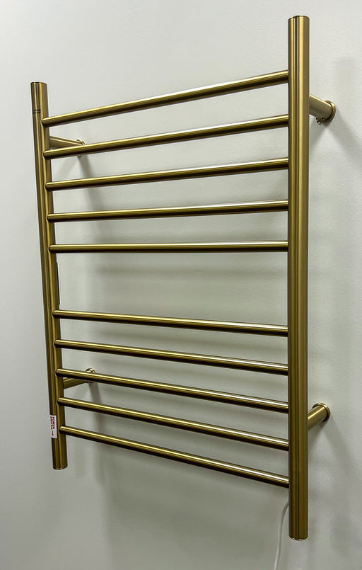 Amba Products RWH-SBB Radiant Straight 10-Bar Hardwired Plug-in Combo Towel Warmer - 4.75 x 24.5 x 31.875 in. - Brushed Bronze Finish