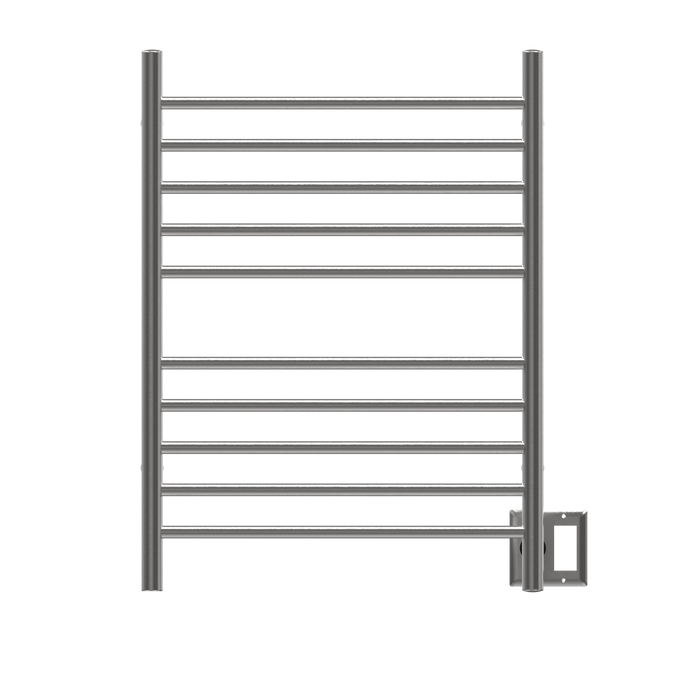 Amba Products RWH-SB Radiant Straight 10-Bar Hardwired Plug-in Combo Towel Warmer - 4.75 x 24.5 x 31.875 in. - Brushed Finish