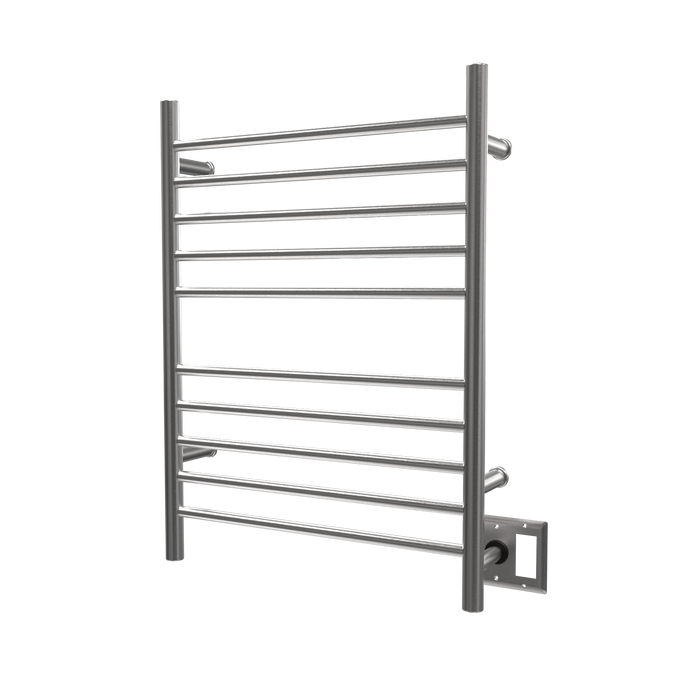 Amba Products RWH-SB Radiant Straight 10-Bar Hardwired Plug-in Combo Towel Warmer - 4.75 x 24.5 x 31.875 in. - Brushed Finish
