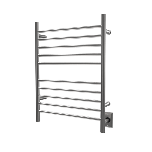 Amba Products RWH-SB Radiant Straight 10-Bar Hardwired Plug-in Combo Towel Warmer - 4.75 x 24.5 x 31.875 in. - Brushed Finish