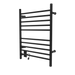 Amba Products RWH-SMB-LEFT Radiant Straight 10-Bar Hardwired Plug-in Combo Left Side Towel Warmer - 4.75 x 24.5 x 31.875 in. - Matte Black Finish