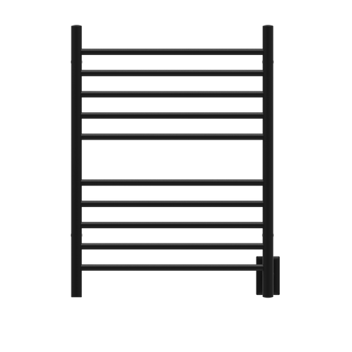 Amba Products RWH-SMB Radiant Straight 10-Bar Hardwired Plug-in Combo Towel Warmer - 4.75 x 24.5 x 31.875 in. - Matte Black Finish