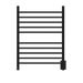 Amba Products RWH-SMB Radiant Straight 10-Bar Hardwired Plug-in Combo Towel Warmer - 4.75 x 24.5 x 31.875 in. - Matte Black Finish