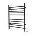 Amba Products RWH-SMB Radiant Straight 10-Bar Hardwired Plug-in Combo Towel Warmer - 4.75 x 24.5 x 31.875 in. - Matte Black Finish