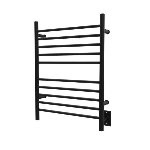 Amba Products RWH-SMB Radiant Straight 10-Bar Hardwired Plug-in Combo Towel Warmer - 4.75 x 24.5 x 31.875 in. - Matte Black Finish