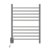 Amba Products RWH-SP-LEFT Radiant Straight 10-Bar Hardwired Plug-in Combo Left Side Towel Warmer - 4.75 x 24.5 x 31.875 in. - Polished Finish