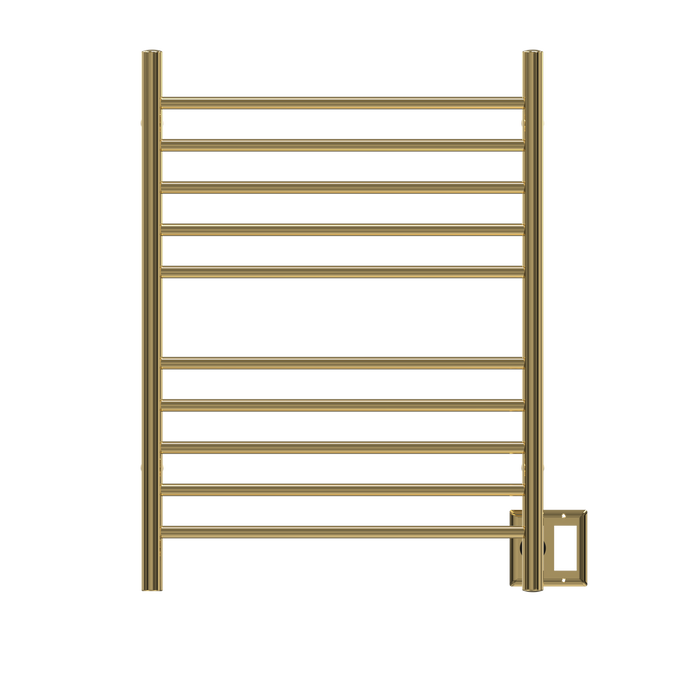 Amba Products RWH-SPG Radiant Straight 10-Bar Hardwired Plug-in Combo Towel Warmer - 4.75 x 24.5 x 31.875 in. - Polished Gold Finish