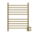 Amba Products RWH-SPG Radiant Straight 10-Bar Hardwired Plug-in Combo Towel Warmer - 4.75 x 24.5 x 31.875 in. - Polished Gold Finish