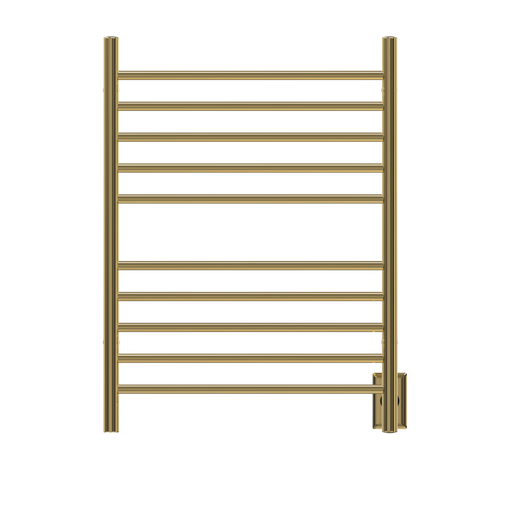Amba Products RWH-SPG Radiant Straight 10-Bar Hardwired Plug-in Combo Towel Warmer - 4.75 x 24.5 x 31.875 in. - Polished Gold Finish