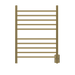 Amba Products RWH-SPG Radiant Straight 10-Bar Hardwired Plug-in Combo Towel Warmer - 4.75 x 24.5 x 31.875 in. - Polished Gold Finish