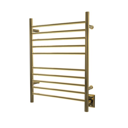 Amba Products RWH-SPG Radiant Straight 10-Bar Hardwired Plug-in Combo Towel Warmer - 4.75 x 24.5 x 31.875 in. - Polished Gold Finish