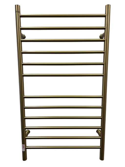Amba Products RWHL-SBB Radiant Straight 12-Bar Large Hardwired Plug-in Combo Towel Warmer - 4.75 x 24.5 x 41.75 in. - Brushed Bronze Finish