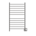 Amba Products RWHL-SB Radiant Straight 12-Bar Large Hardwired Plug-in Combo Towel Warmer - 4.75 x 24.5 x 41.75 in. - Brushed Finish