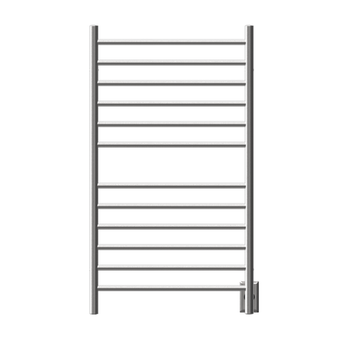 Amba Products RWHL-SB Radiant Straight 12-Bar Large Hardwired Plug-in Combo Towel Warmer - 4.75 x 24.5 x 41.75 in. - Brushed Finish