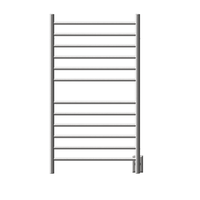 Amba Products RWHL-SB Radiant Straight 12-Bar Large Hardwired Plug-in Combo Towel Warmer - 4.75 x 24.5 x 41.75 in. - Brushed Finish