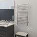 Amba Products RWHL-SB Radiant Straight 12-Bar Large Hardwired Plug-in Combo Towel Warmer - 4.75 x 24.5 x 41.75 in. - Brushed Finish