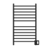 Amba Products RWHL-SMB Radiant Straight 12-Bar Large Hardwired Plug-in Combo Towel Warmer - 4.75 x 24.5 x 41.75 in. - Matte Black Finish