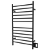 Amba Products RWHL-SMB Radiant Straight 12-Bar Large Hardwired Plug-in Combo Towel Warmer - 4.75 x 24.5 x 41.75 in. - Matte Black Finish