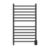 Amba Products RWHL-SMB Radiant Straight 12-Bar Large Hardwired Plug-in Combo Towel Warmer - 4.75 x 24.5 x 41.75 in. - Matte Black Finish