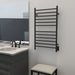 Amba Products RWHL-SMB Radiant Straight 12-Bar Large Hardwired Plug-in Combo Towel Warmer - 4.75 x 24.5 x 41.75 in. - Matte Black Finish