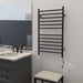 Amba Products RWHL-SMB Radiant Straight 12-Bar Large Hardwired Plug-in Combo Towel Warmer - 4.75 x 24.5 x 41.75 in. - Matte Black Finish