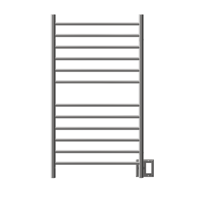 Amba Products RWHL-SP Radiant Straight 12-Bar Large Hardwired Plug-in Combo Towel Warmer - 4.75 x 24.5 x 41.75 in. - Polished Finish