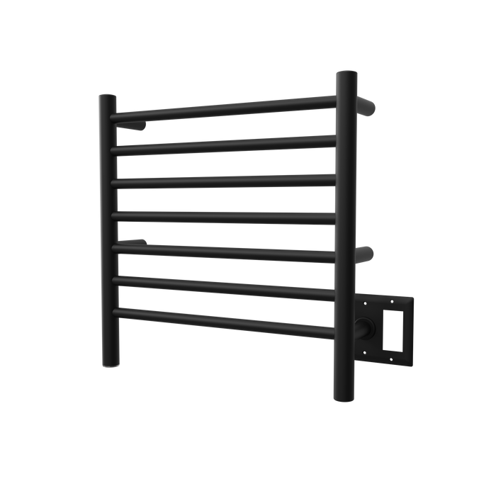 Amba Products RWHS-SMB Radiant 7-Bar Small Hardwired Plug-in Combo Towel Warmer - 4.75 x 20.5 x 20.125 in. - Matte Black Finish