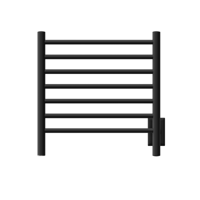 Amba Products RWHS-SMB Radiant 7-Bar Small Hardwired Plug-in Combo Towel Warmer - 4.75 x 20.5 x 20.125 in. - Matte Black Finish