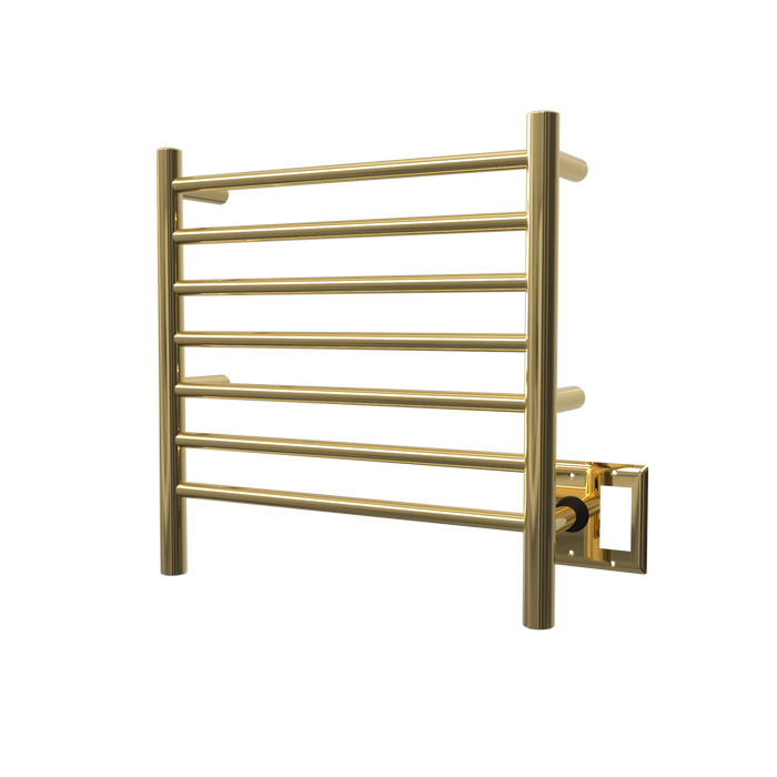 Amba Products RWHS-SPG Radiant 7-Bar Small Hardwired Plug-in Combo Towel Warmer - 4.75 x 20.5 x 20.125 in. - Polished Gold Finish