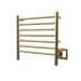 Amba Products RWHS-SSB Radiant 7-Bar Small Hardwired Plug-in Combo Towel Warmer - 4.75 x 20.5 x 20.125 in. - Satin Brass Finish