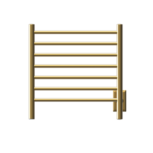 Amba Products RWHS-SSB Radiant 7-Bar Small Hardwired Plug-in Combo Towel Warmer - 4.75 x 20.5 x 20.125 in. - Satin Brass Finish