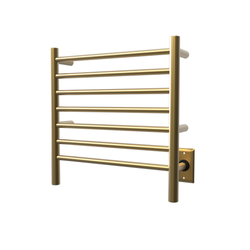 Amba Products RWHS-SSB Radiant 7-Bar Small Hardwired Plug-in Combo Towel Warmer - 4.75 x 20.5 x 20.125 in. - Satin Brass Finish